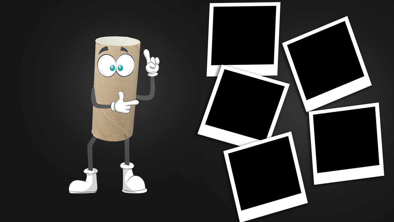 Rotolo di carta igienica vuoto trasformato in un utile portaoggetti fai-da-te.