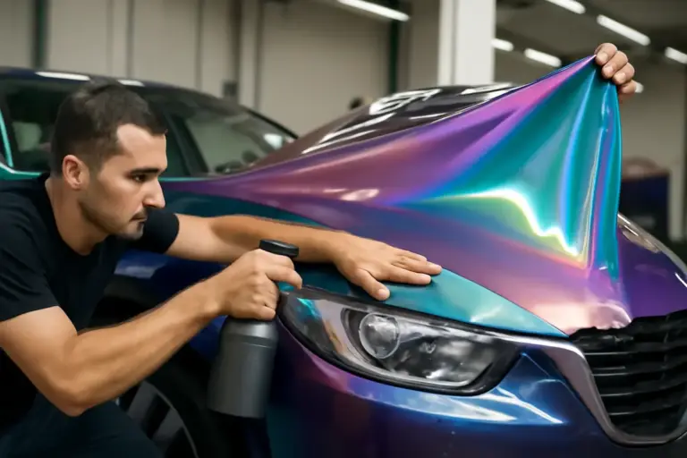Come si applica una pellicola camaleonte sulla carrozzeria? Il consiglio per evitare aloni visibili