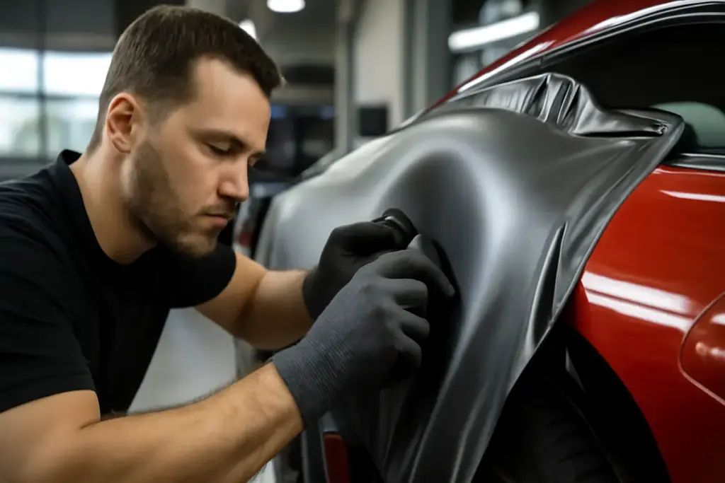 Applicazione pellicole wrapping su superfici curve: un metodo professionale previene bolle e distacchi