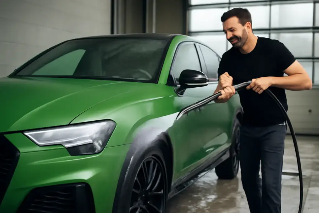 Si può lavare l’auto con l’idropulitrice dopo il wrapping? Il metodo consigliato dagli installatori