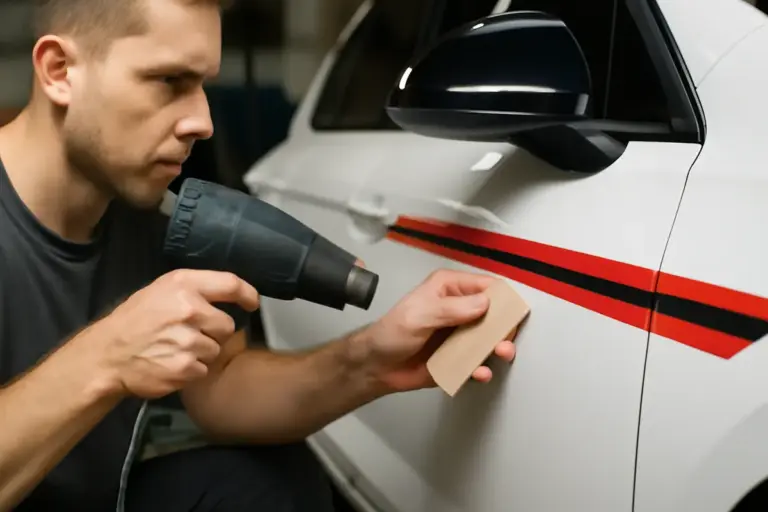 Installazione strisce decorative auto: i passaggi che prevengono il sollevamento precoce